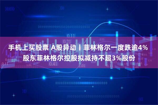 手机上买股票 A股异动丨菲林格尔一度跌逾4% 股东菲林格尔控股拟减持不超3%股份